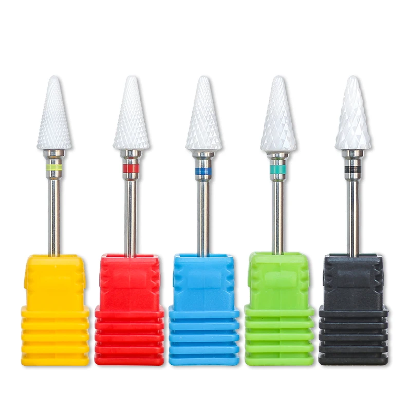 Milling Cutter Ceramic Carbide Nail Drill Bits  For Gel Remover Electric Machine Polishing Peeling File Manicure Accessory Tools