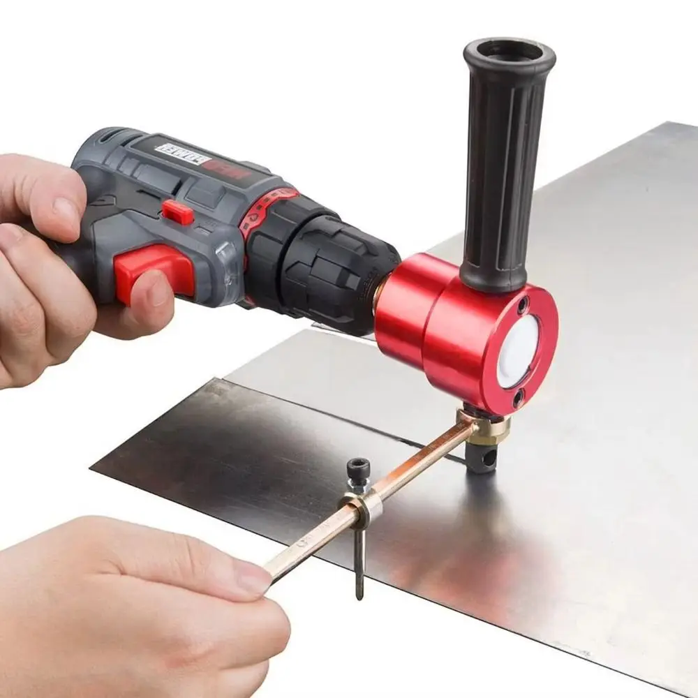 

Adjustable Metal Sheet Cutter Double Headed Free Cutting Double Head Nibbler 360 Degree Rotary Deburring Tools
