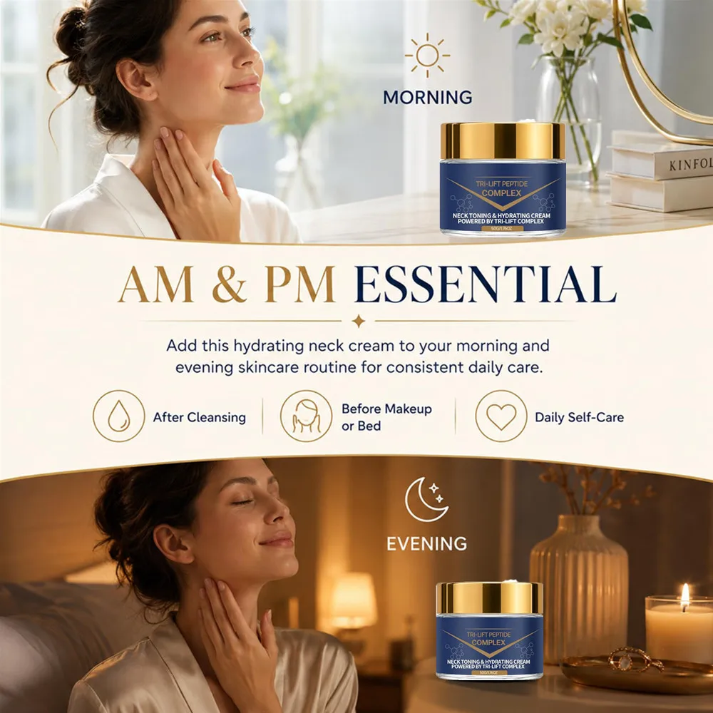 Tri-lift Peptide Complex Cream Advanced Firming & Toning Neck Moisturizer Anti-aging Deep Hydration & Repair for All Skin