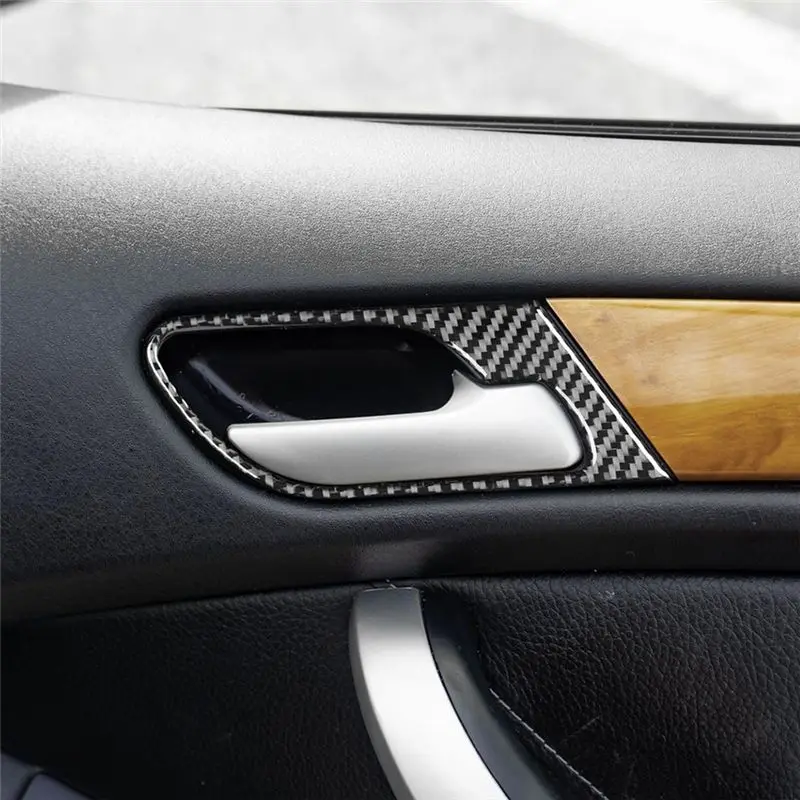 Reliable-Carbon Fiber For BMW X5 E53 2000-2006 Car Door Handle Panel Cover Trim Interior Accessories