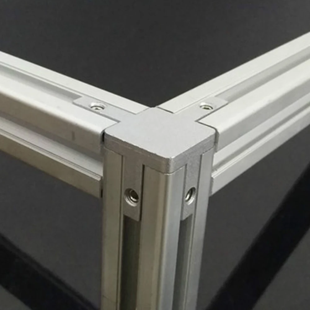 1 Set Black OR Silver All Series 3-Way End Corner Bracket Connector with Screws for Standard T Slot Aluminum Extrusion