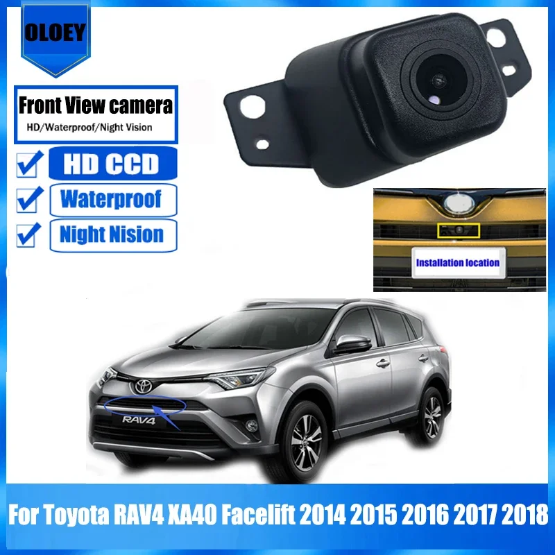 

Car Front View Camera For Toyota RAV4 XA40 Facelift 2014 2015 2016 2017 2018 HD CCD Night Vision Forward Logo Camera Parking