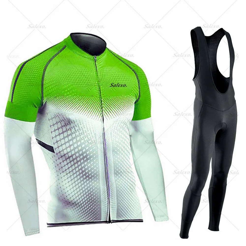

Spring/Autumn 2026 Triathlon Long Sleeve Cycling Clothing Breathable Anti-UV Ropa Ciclismo Bicycle Jersey Set Men Wear Bib Pants