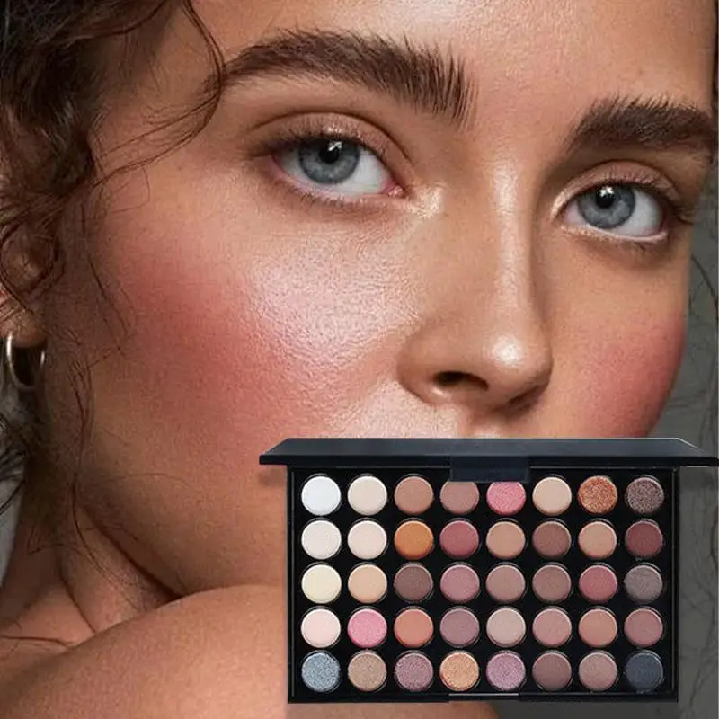 40-Color Eyeshadow Palette,Matte Shimmer Glitter Metallic Eye Shadow Palette,Glitter Finish,Highly Pigmented Long-Wearing