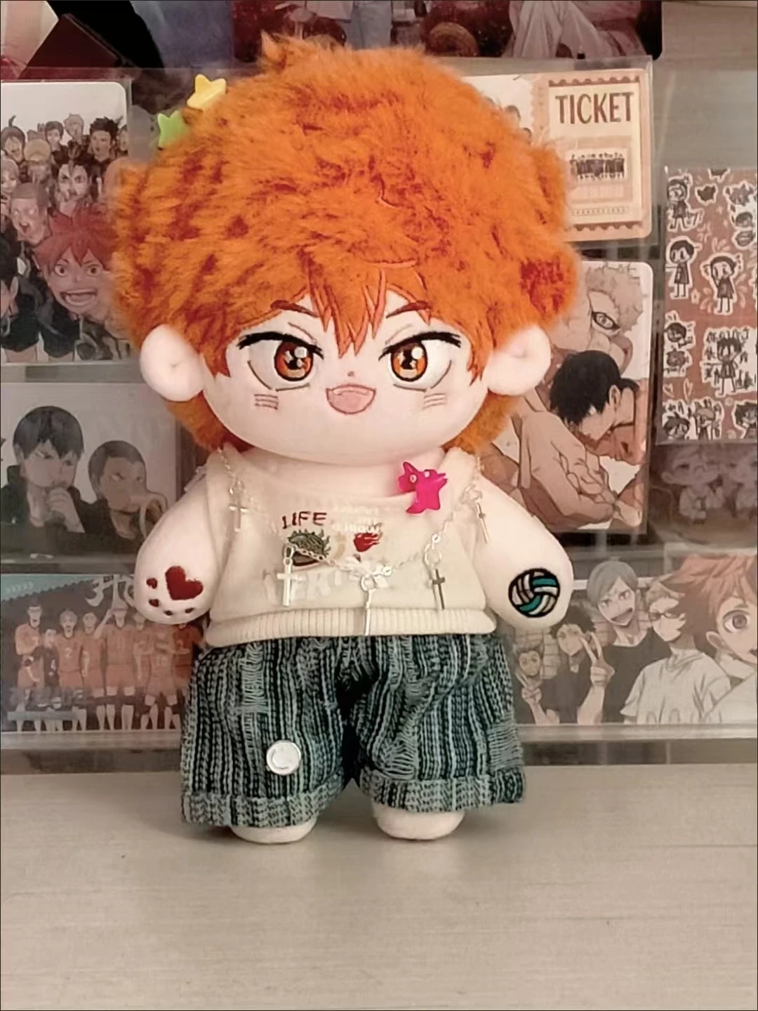 

20cm Anime Haikyuu Cute Hinata Shoyo Figure Plush Puppet Toys for Kids Adults Cotton Dolls Dress-up Stuffed Collectible Gifts