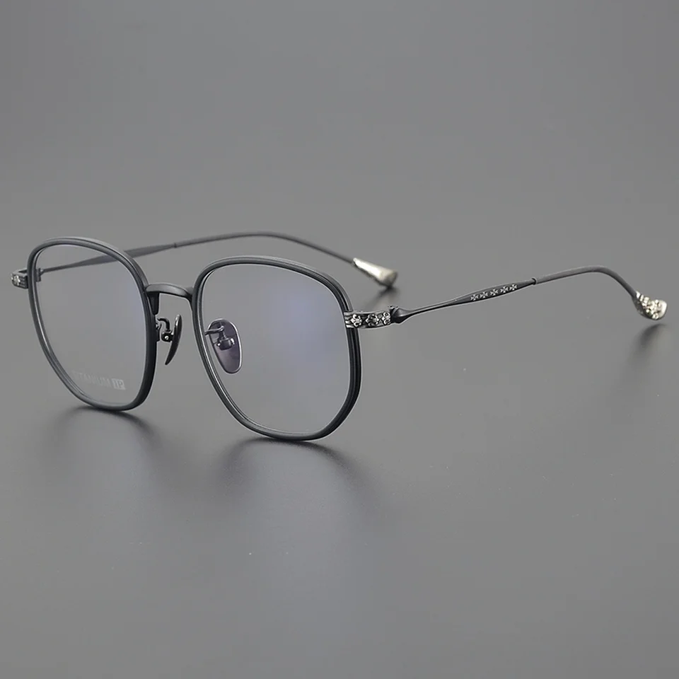 Titanium Prescription Glasses Frame For Myopia Women‘s Round Classic Personality All Fashionable Men’s Computer Reading Glasse