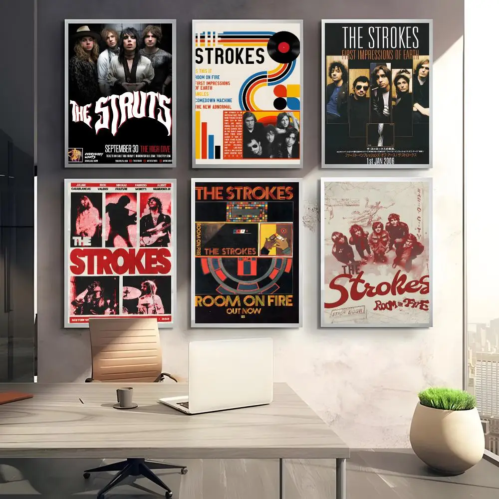 indie rock poster T-The Strokes Poster Premium Living Space Decorative Art & Stylish Home Decor