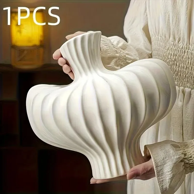 2026 Latest Models Water Cultivation Plastic Vase Home Living Room Plastic Chic Vase, Modern Minimalist Desktop Decor