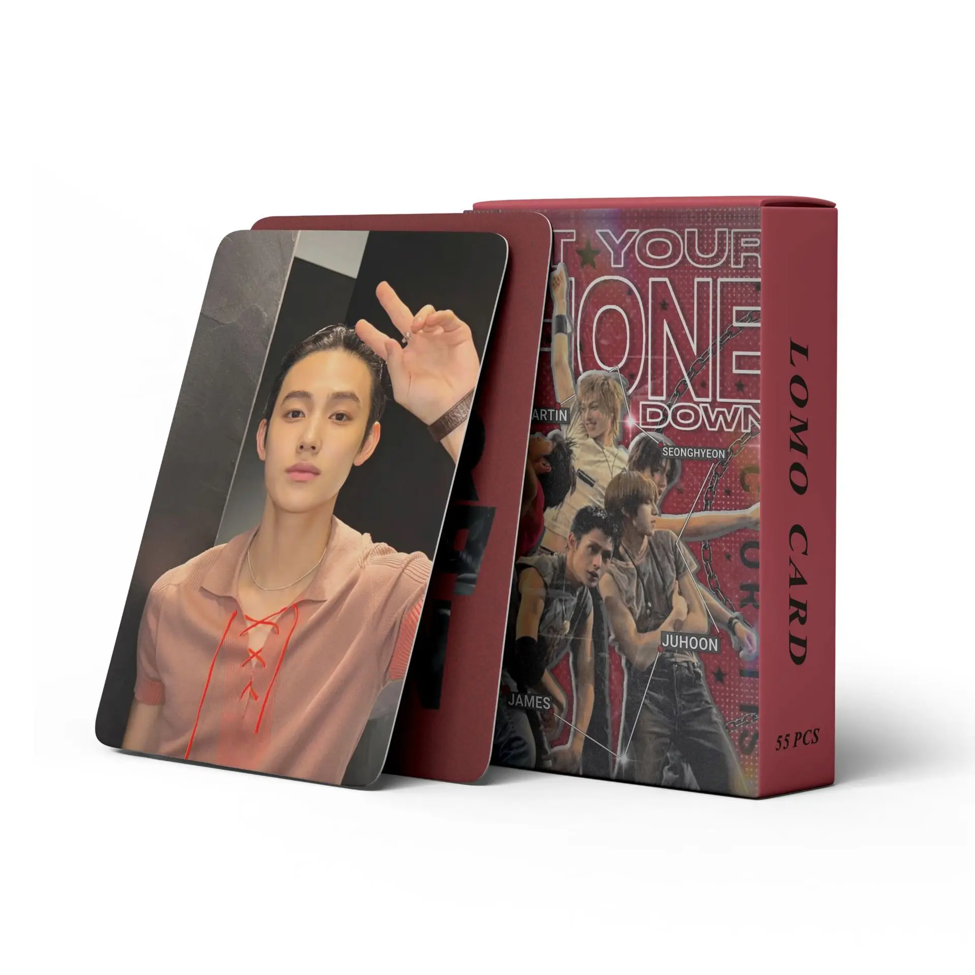 55Pcs PUT YOUR PHONE DOWN Lomo Cards Photocards HD Fans Collection Cards Decorative Stickers Present Gifts