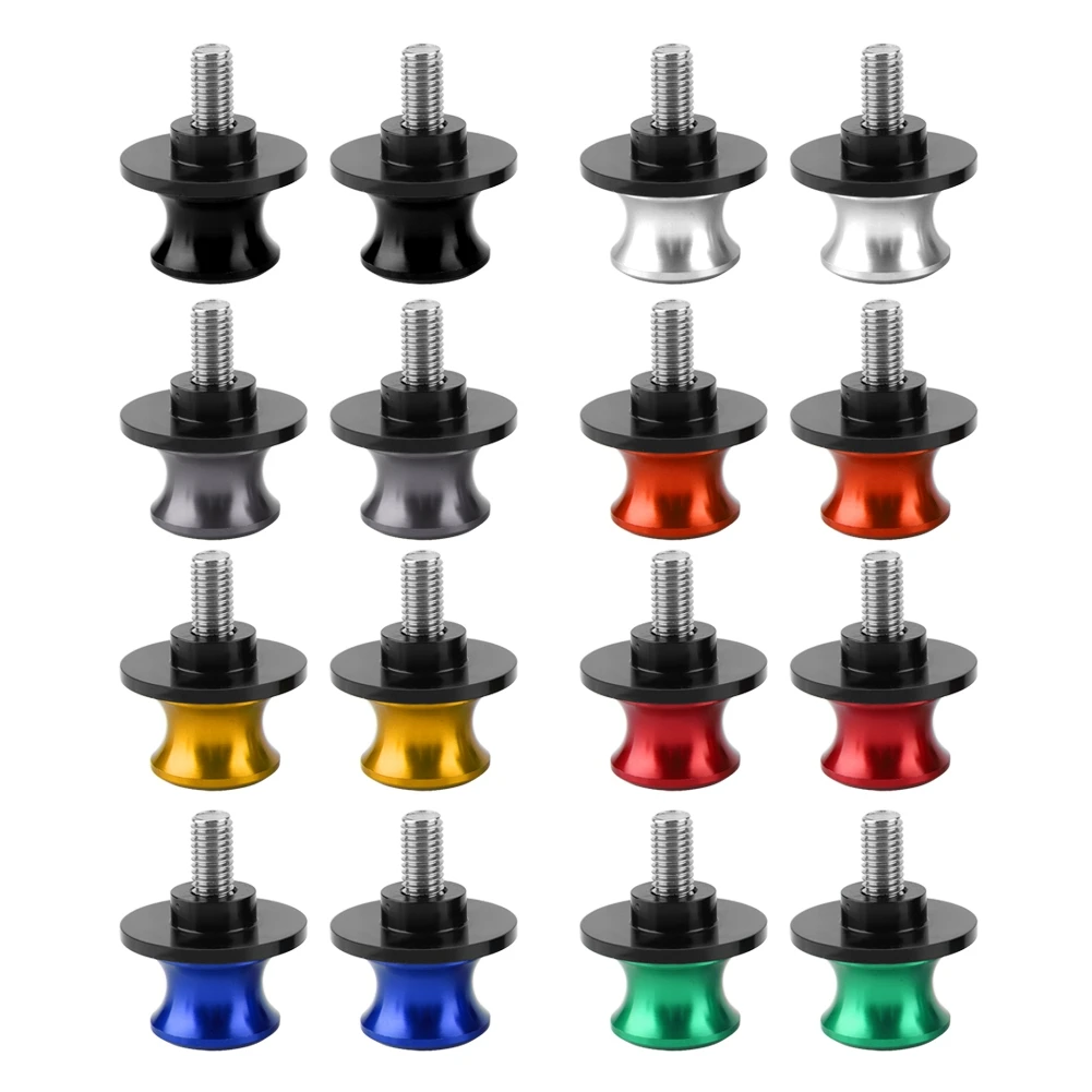Rear Stand Swing Arm Spools 8mm Motorcycle CNC Rear Stand Swing Arm Spool Sliders Stand Swingarm Bobbins Swing Arm Spool