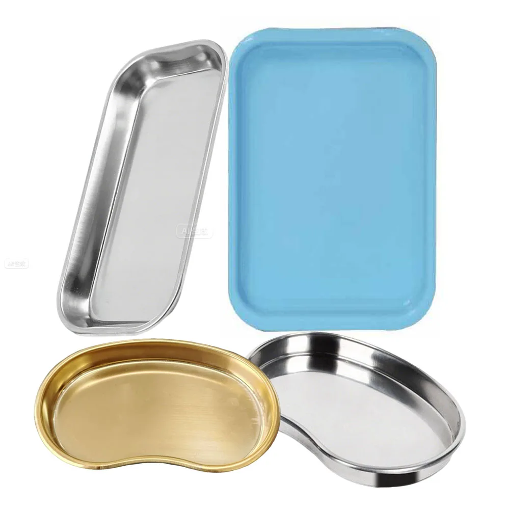 

S/L Sterilized Dental Instrument Storage Flat Tray Stainless Steel Sterilized Dentist Clinic Tweezer Clipper Medical Tool Holder