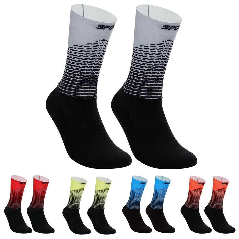 Chaussettes de sport de compression de vélo de route pour hommes et femmes, chaussettes de vélo, marque de plein air, nouveau, 2023