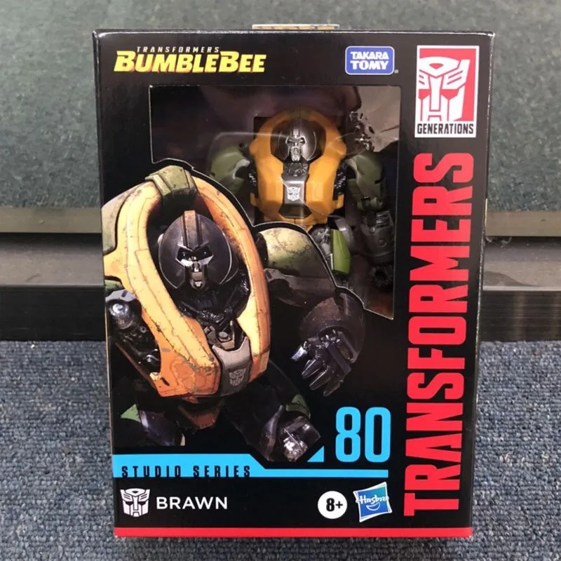 재고 있음 Hasbro 변환 장난감 영화 스튜디오 시리즈 SS80 Brawn 디럭스 클래스 액션 피규어 로봇 모델 컬렉션 선물 취미