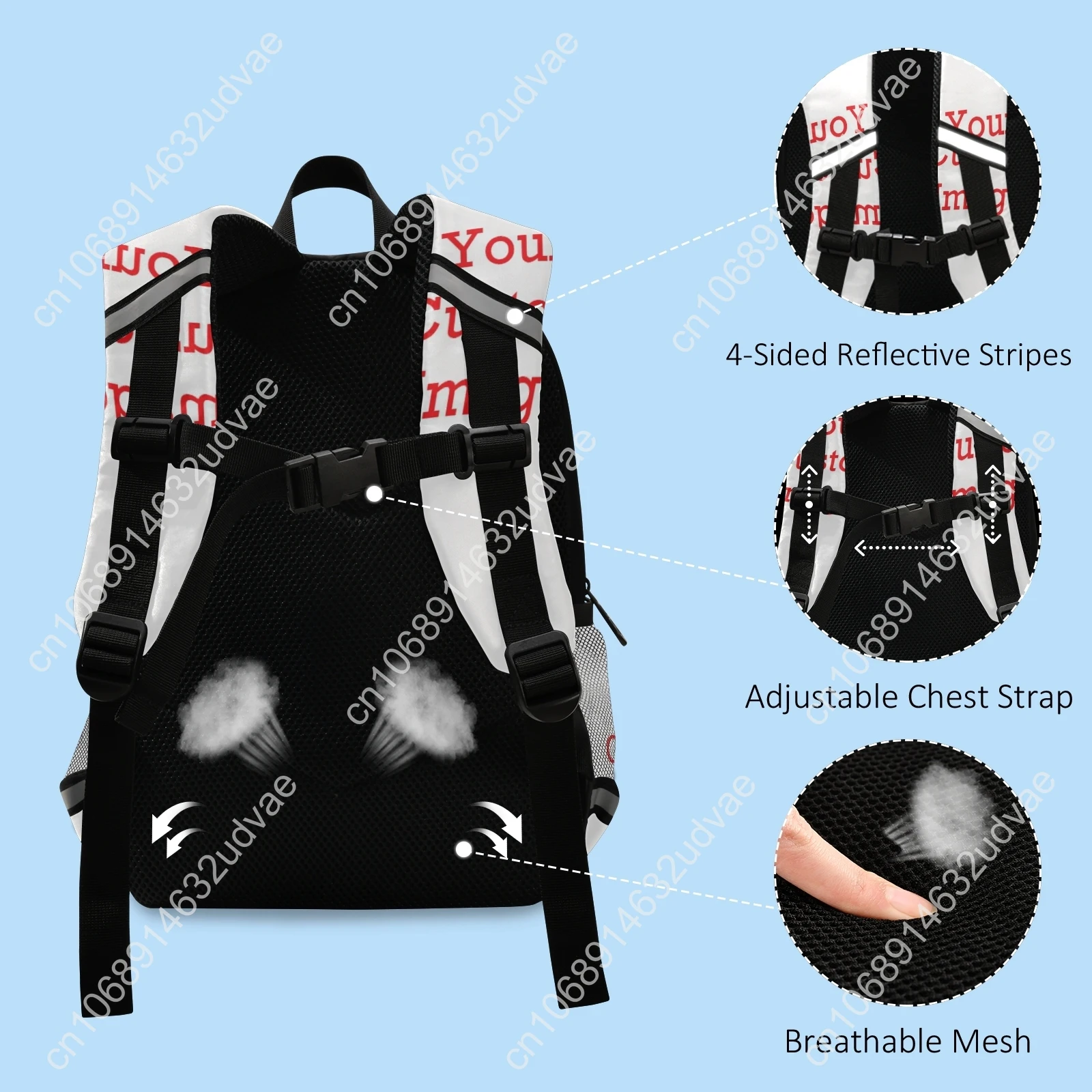 New Children Backpacks DIY Custom Picture Girls Boys School Bags Toddler Kids Neoprene Schoolbag Kindergarten Cartoon Pouch