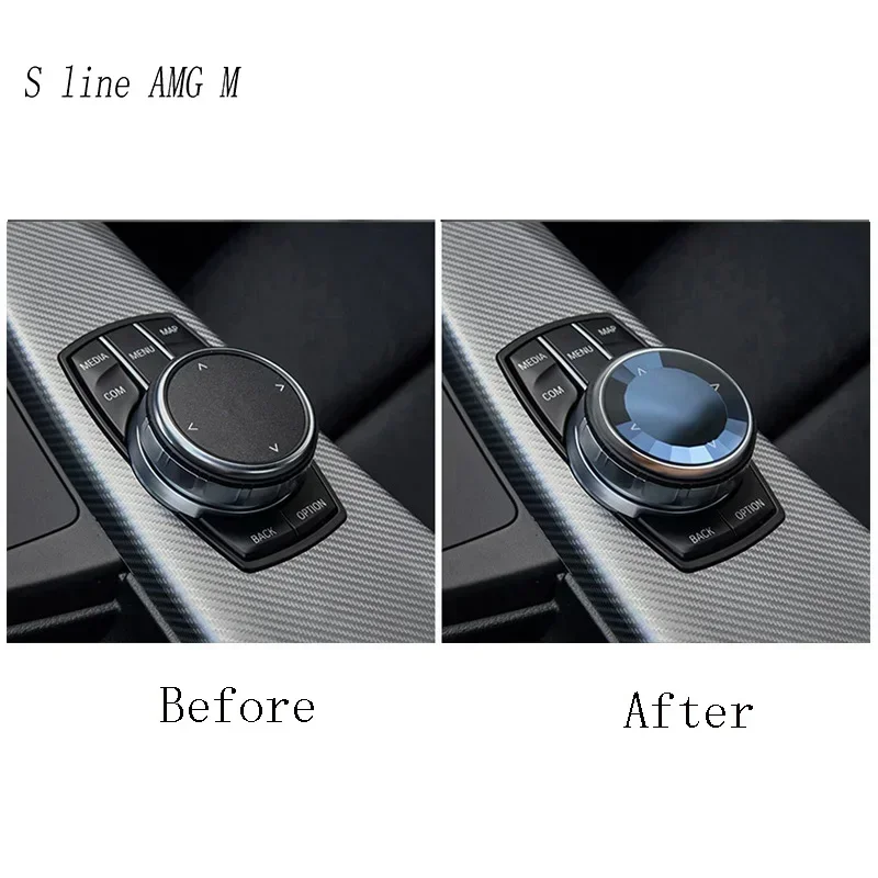 For BMW 3 4 5 6 7 Series gt F34 F30 f10 f18 f11 f12 f13 f01 f02 Car Center control crystal Multimedia Button switch Knob Cover