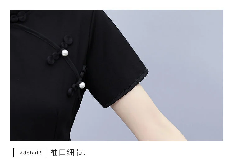 Frauen Anzug Chinesischen Stil Kleidung Zwei Stück Sets 2025, Sommer Neue Crop Top Und Shorts Retro Cheongsam Outfits Passenden für Frauen – Detail 9