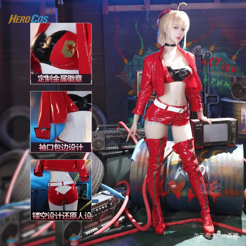 

Fate/Grand Order Nero Cosplay RACE QUEEN Costume Sexy Uniform Halloween Party Role Play Outfit Women HERO Cos