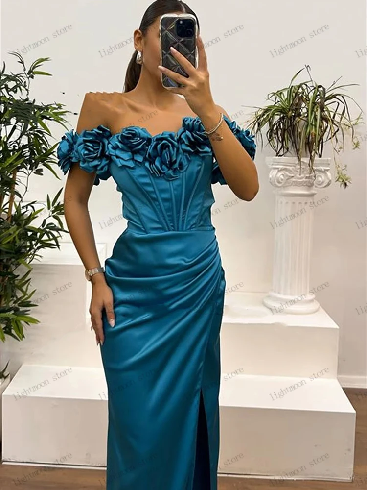 Klassische Abendkleider Vintage Satin Abendkleid Spitze Applikationen Weg Von Der Schulter Robe Einfache Vestidos De Gala Angepasst 2026