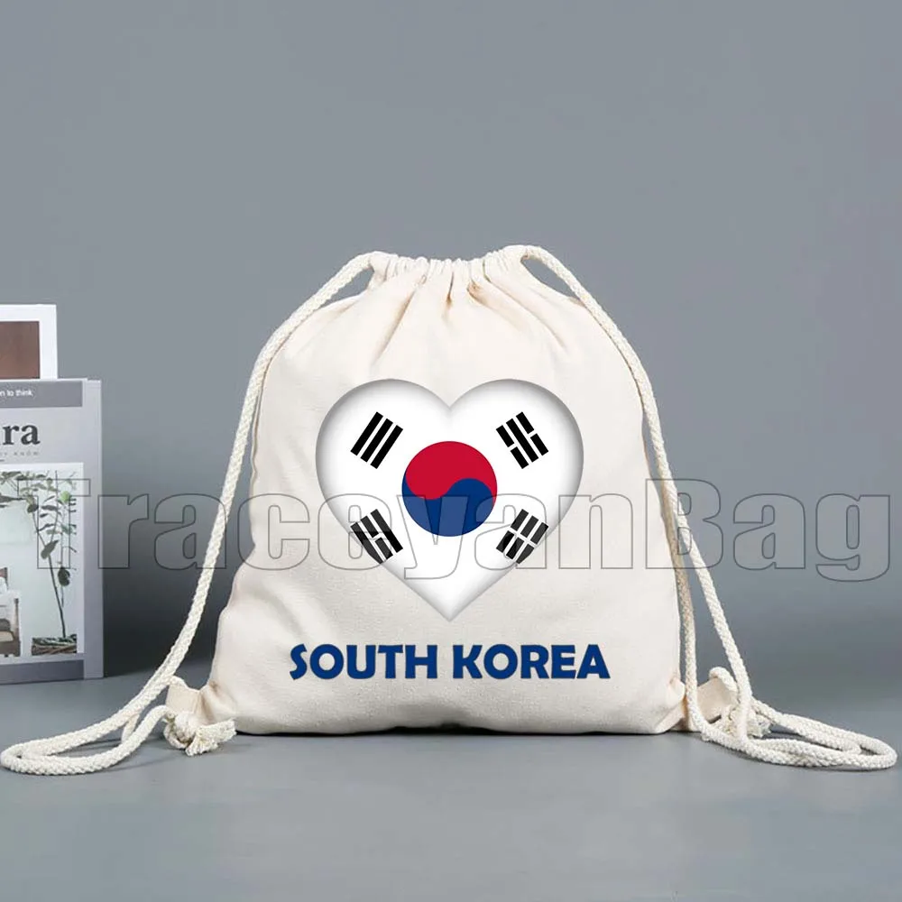 Maldive Norvegia Palestina Islanda Corea del Sud Spagna Svezia Ucraina Iran Yemen Cuore Bandiera Tela Borsa con coulisse Zaino Sackpack