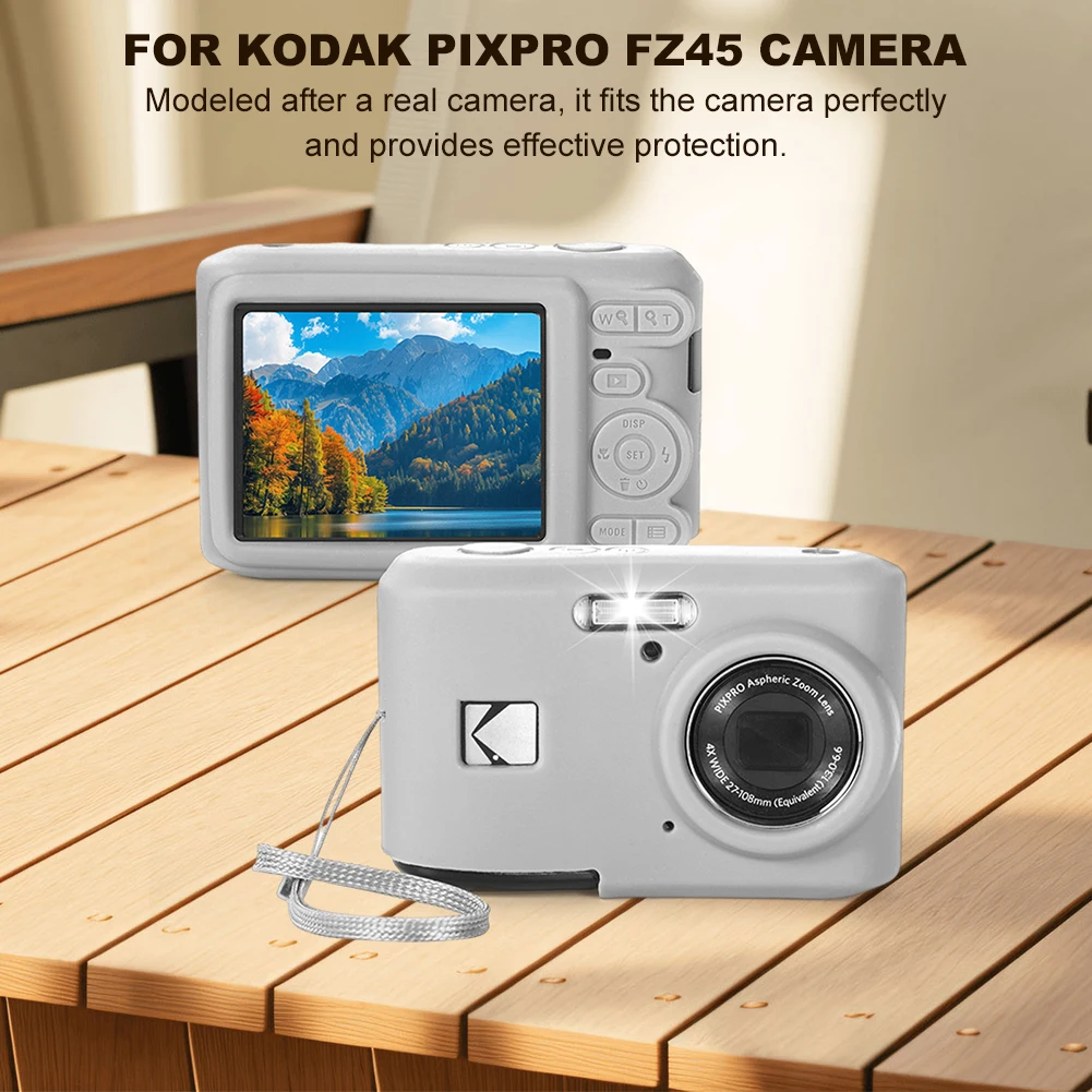 For KODAK PIXPRO FZ45 Digital Camera Cover Soft Silicone Protective Case Slim Fit Camera Bag Outdoor Travel Camera Protect Case