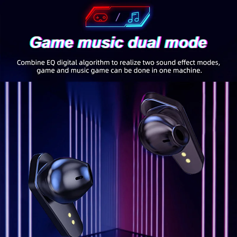 X15 TWS Gaming Earbuds com Microfone, Sem Fio, Fones De Ouvido Bluetooth, Baixo Áudio, Posicionamento De Som, Música Estéreo 9D, HiFi Headset para Gamer