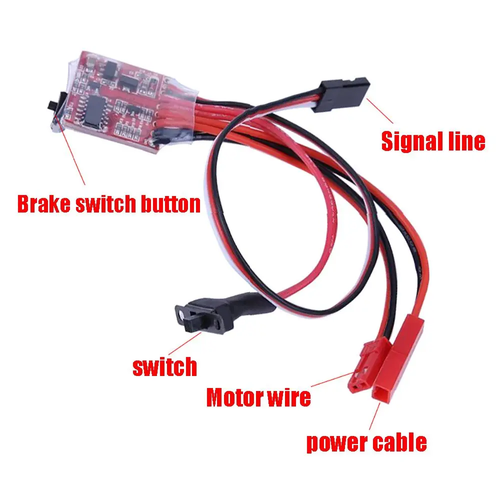 Mini 30A ESC Motor Speed Controller RC ESC 2KHz Forward Reverse Brush Brake RC 2S Controller Boat Car Prototank Top Regulator