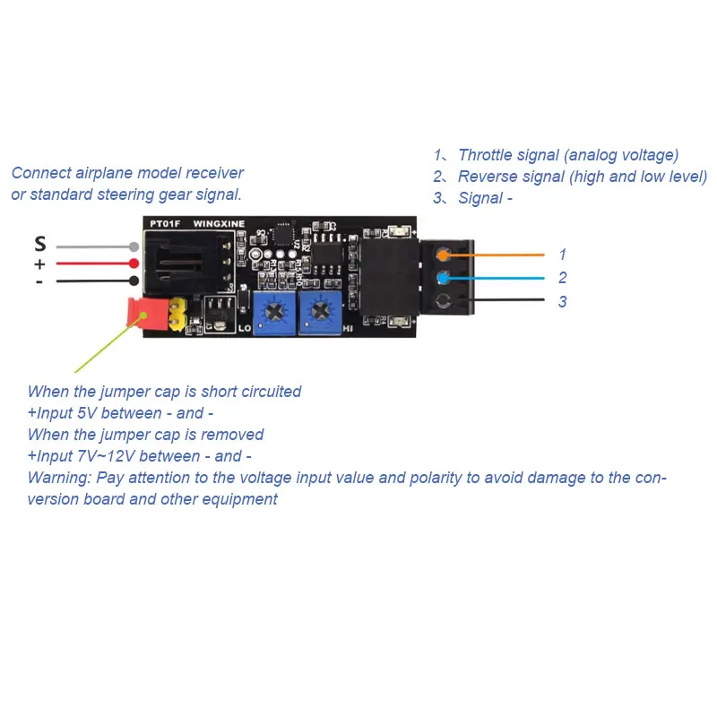 Model Airplane PWM Remote Control Signal Transferred To Brushless Controller For Speed Regulation 0-5v Analog Switching Signal