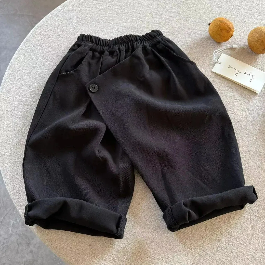 

Spring and Autumn New Children's Pants Solid Color Suit Pants for Boys and Girls Baby Casual Trousers