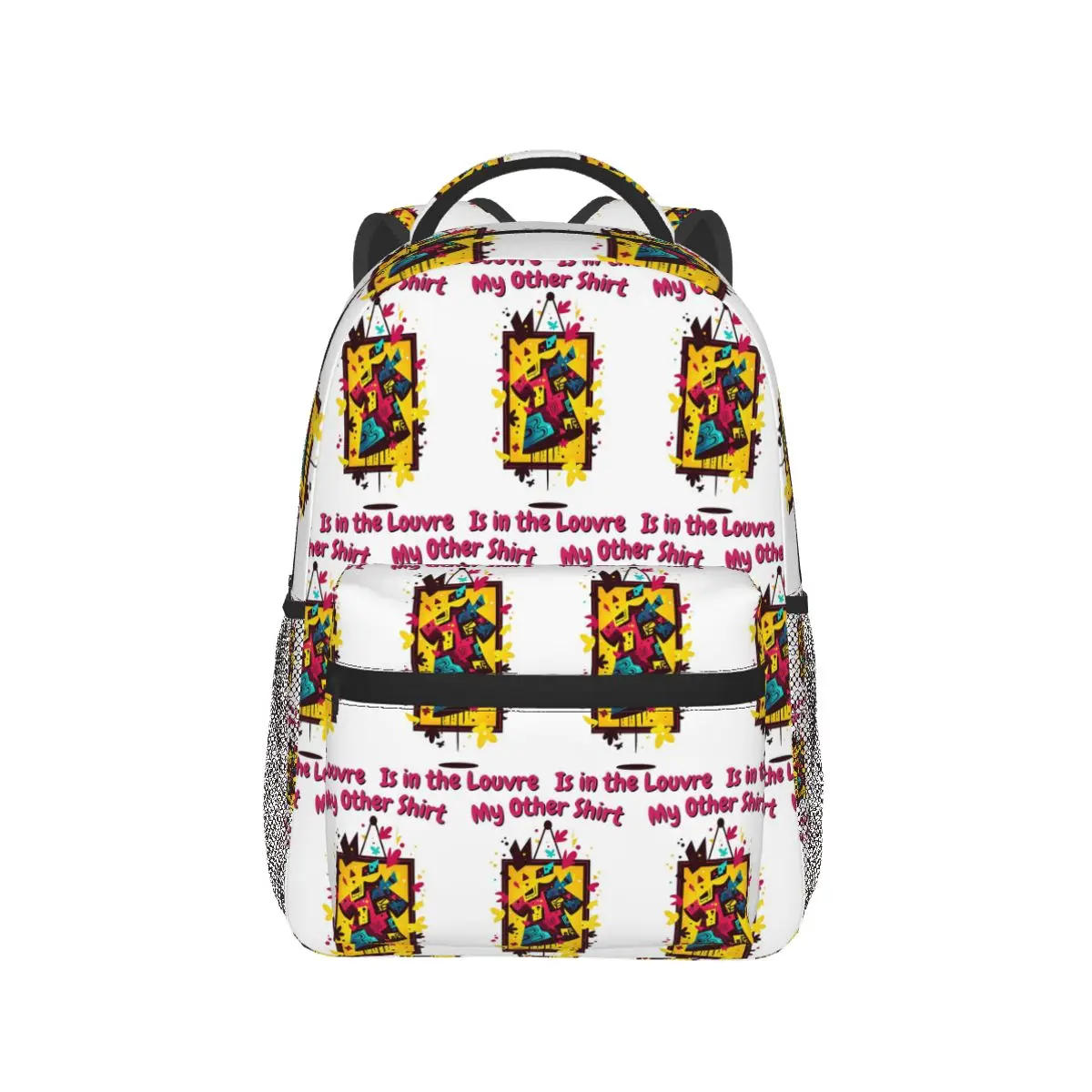 قميص My Other Is In The Louvre حقيبة ظهر رائجة البيع Daypack سعة كبيرة للأولاد والبنات حقيبة كتب مدرسية حقائب كتف للرجال والنساء