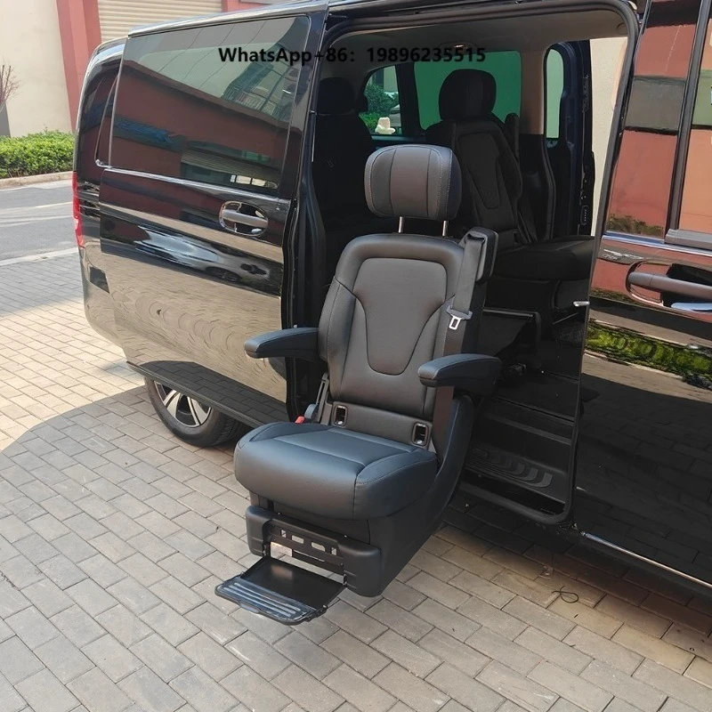Accessible  Vehicle Seat, 150KG Capacity Adjustable Leather Swivel Rotate Lift Modified Car Passenger Seat