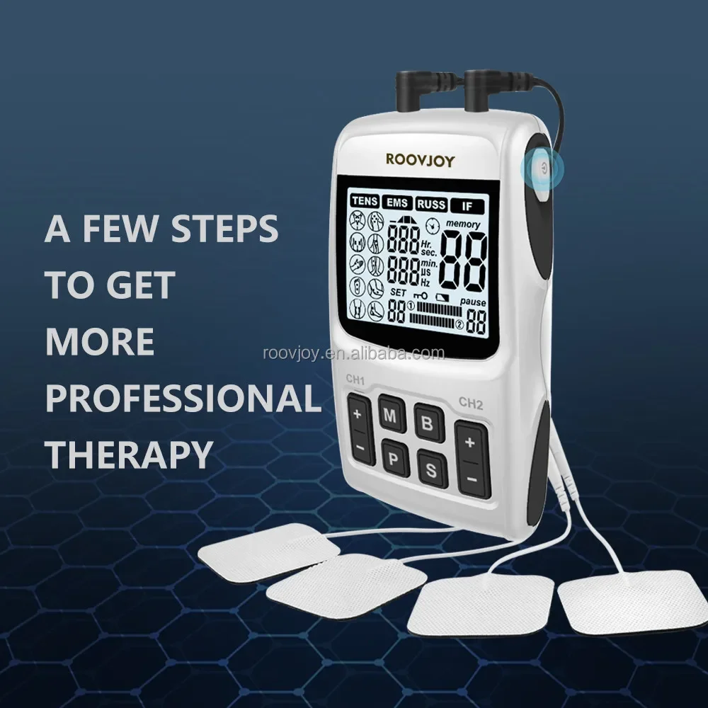 ROOVJOY R-C101A TENS EMS RUSS IF Electronic pulse Muscle Stimulators therapy machine