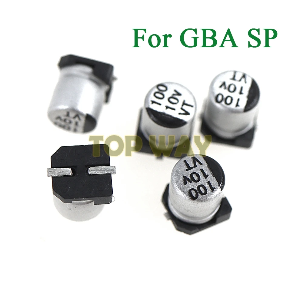 

100PCS For GBA SP Mainboard Capacitor Replacement Parts For Gameboy Advance SP Controller Plastic Metal