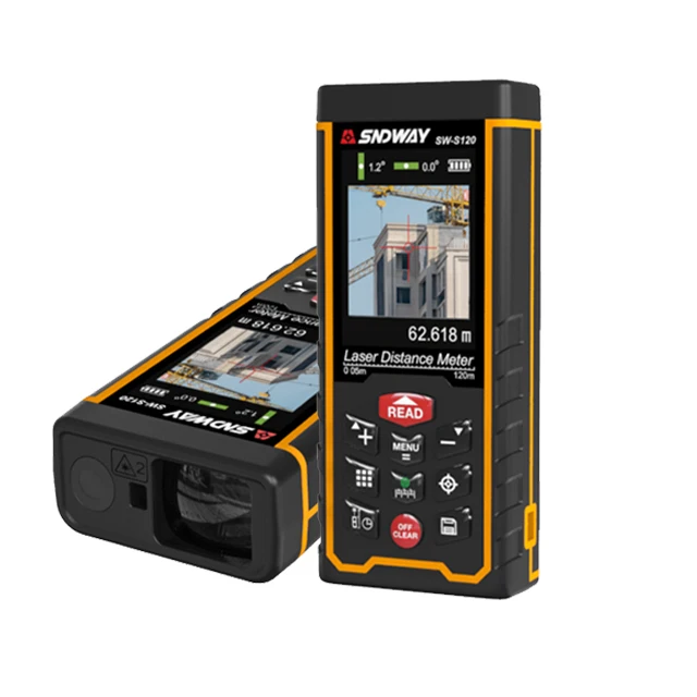Sndway Custom Distance Meter M/ft/in/ft Long Range 120 Meters/394ft Digital CE/RoHS  Distance Meter Measure with Camera