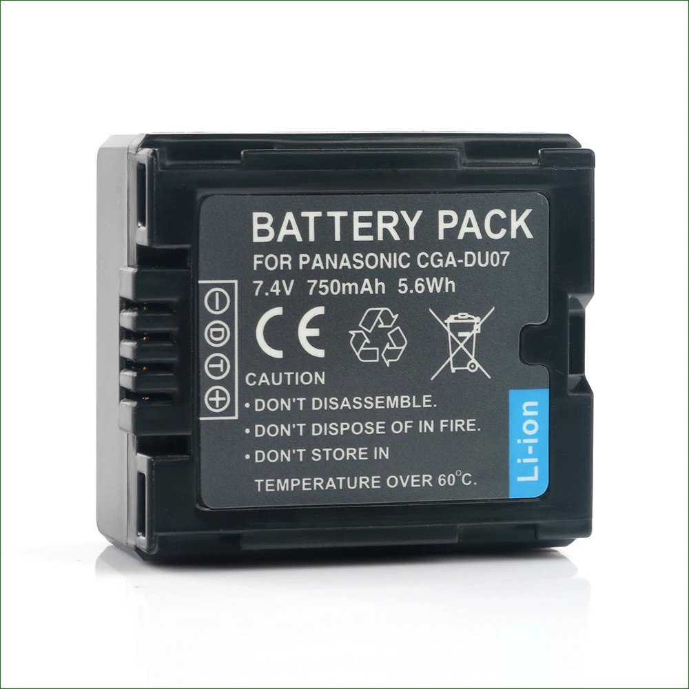 CGA-DU07 Battery 750mAh Camera Batterie For Panasonic NV-GS57 NV-GS58 NV-GS17 NV-GS21 NV-GS22 NV-GS25 NV-GS35 NV-GS37 NV-GS38