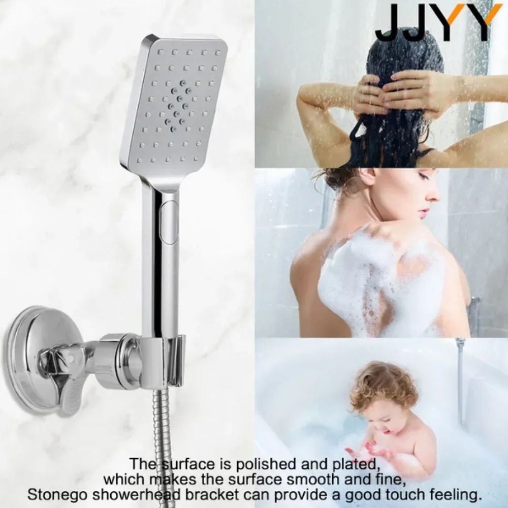 360 Adjustable Shower Head Holder ABS Bathroom Accessories Universal Easy Install Suction Cup Shower Bracket - view 4