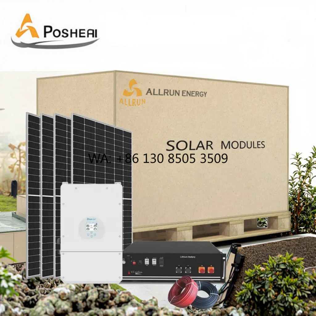 

8KW 10000W 10KW Hybrid Deye Inverter MPPT PWM Strong Roof Ground Aluminium Mounting Solar System for Whole House Home Fitting