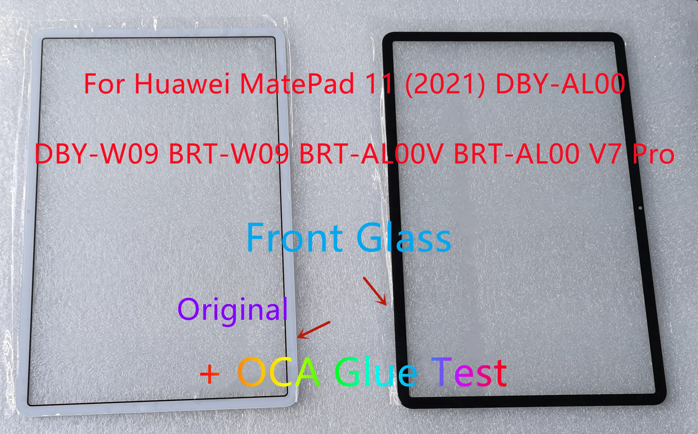 New For Huawei MatePad 11 (2021) DBY-AL00 DBY-W09 BRT-W09 BRT-AL00V BRT-AL00 V7 Pro Touch Screen Panel Front Glass + OCA Glue
