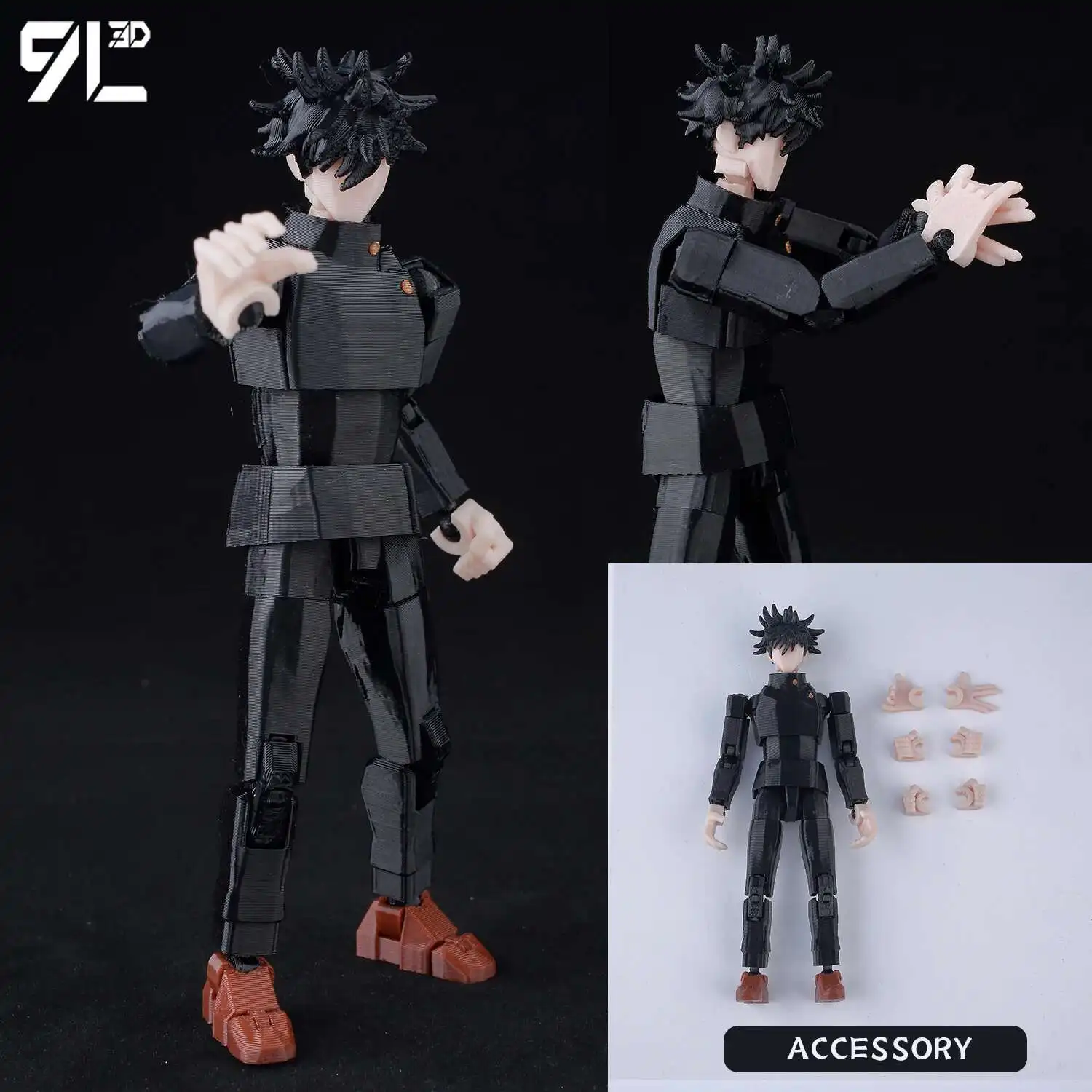 9L3D Gedrukt Dummy13 T13 Op Voorraad Klaar voor Verzending Jujutsu Kaisen Grijs Gewaad Sukuna Figuur Anime Gelede Model Stress-relief Speelgoed