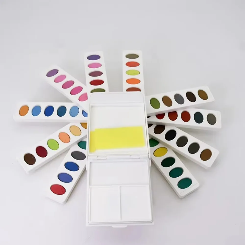 

Plastic Watercolor Paint Box Washable Portable Multi-color Paint Box Expandable Non-toxic Oil Painting Box School Projects