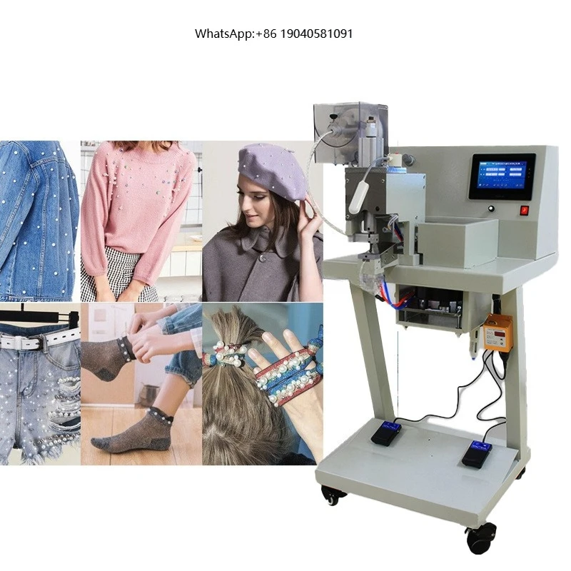 Automatic Pearl Fixing and Sequin Beads Embroidery Machine Electric Beading and Crystal Setting Device