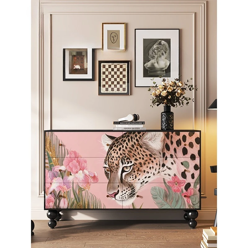 

Средневековые бытовые настенные ящики для гостиной, шесть сундука, шкаф из цельного дерева, комод для спальни, шкаф для хранения, встроенный орех