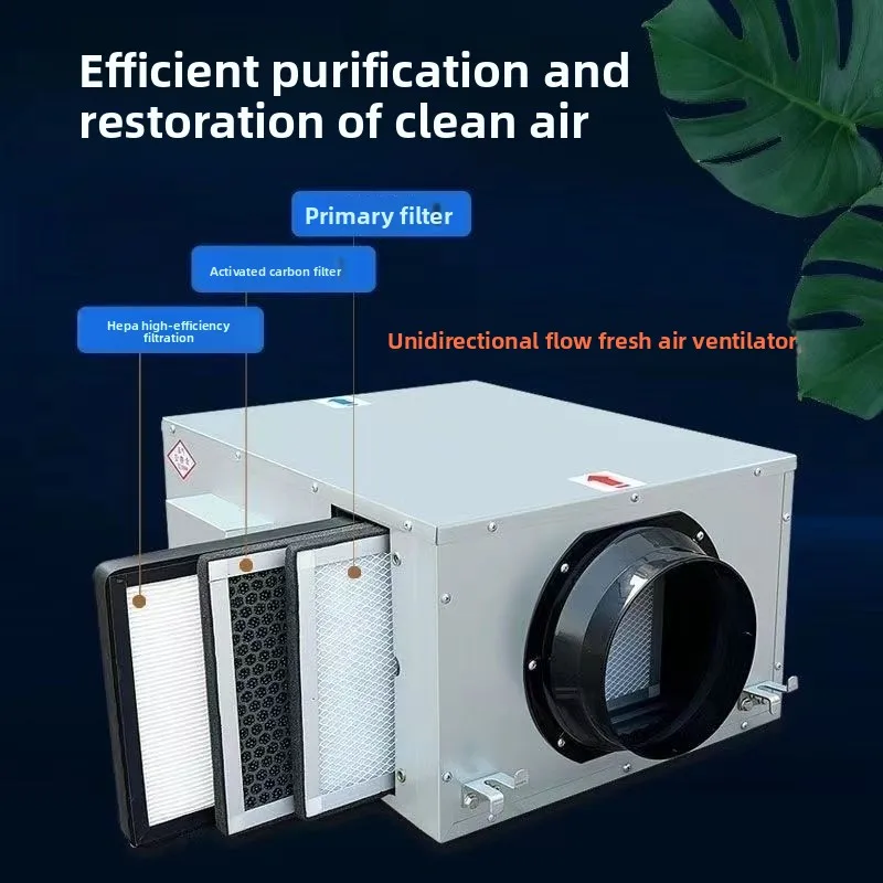 Single Flow Fresh Air Ventilation Fan Ultra Quiet Supply Exhaust Duct Blower for Home Commercial Use Pipe Ventilation System