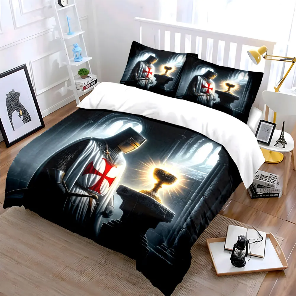 

Knight Templar Costume Set Multiple sizes kid's and adults' bedroom Exquisite 3PC bedding set, gift