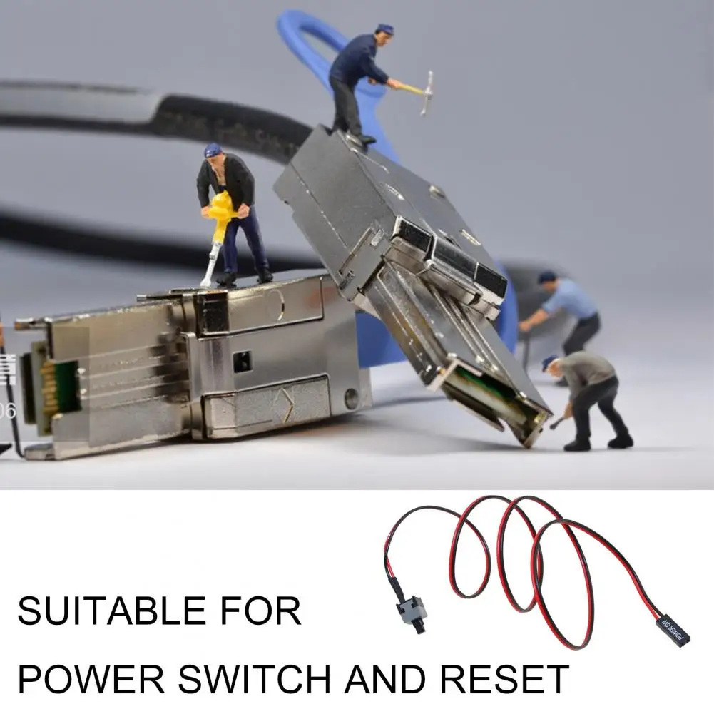 55cm Universal Power Line Motherboard Reset On/Off Button Replacement Switch Cable Switch Connector For Desktop PC Computers
