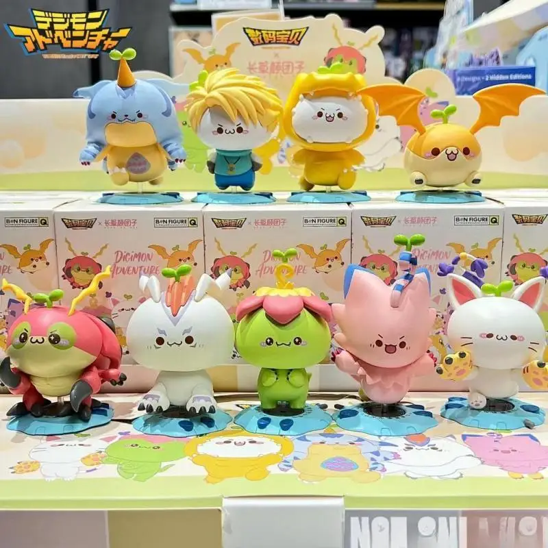 Stokta Bandai Digimon macera serisi kör kutu oyuncak bebek sevimli Kawaii Anime figürü Agumon Gabumon Patamon Tailmon hediyeler oyuncaklar