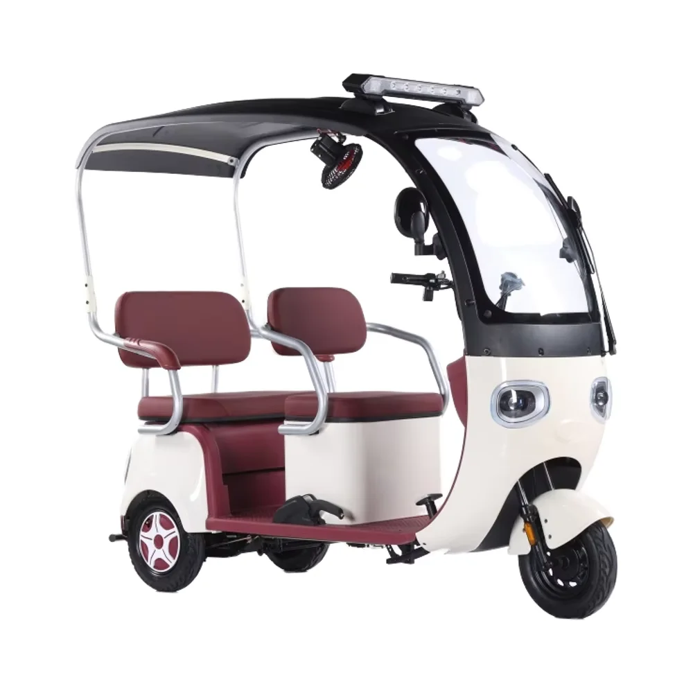 

2025 Китайский завод, трехколесный велосипед со свинцово-кислотной батареей, двухрядный пассажирский электрический трехколесный велосипед, открытые электрические трехколесные велосипеды с навесом для взрослых