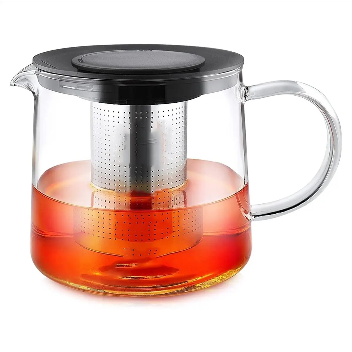 A56K Glass Teapot with Infuser - 1500ml Tea Kettle Safe Tea Pot for Blooming Tea Loose Premium Tea Maker Coffee Pot
