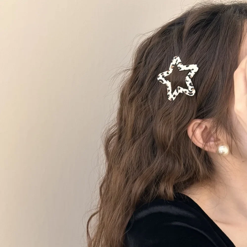 2PC أزياء ليوبارد BB دبوس الشعر الجانب السيدات إكسسوارات الشعر دبابيس الشعر للفتيات