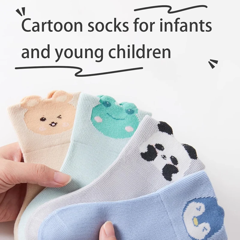 5Pairs 0-5Years Spring Autumn Newborn Toddlers Cotton Socks Little Penguin High Elasticity Anti-pilling Fashion of Animals