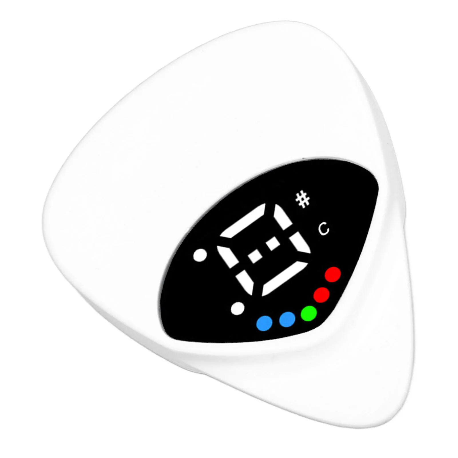 Guitar Two In One Pick Tuner for Electric Guitar Acoustic Guitar Ukulele LED Light Battery Powered 12 Tone Electronic Tuner